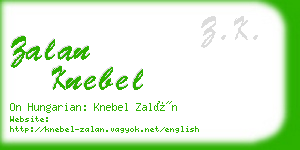 zalan knebel business card